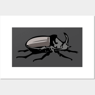 Rhinoceros beetle (Oryctes nasicornis) Posters and Art